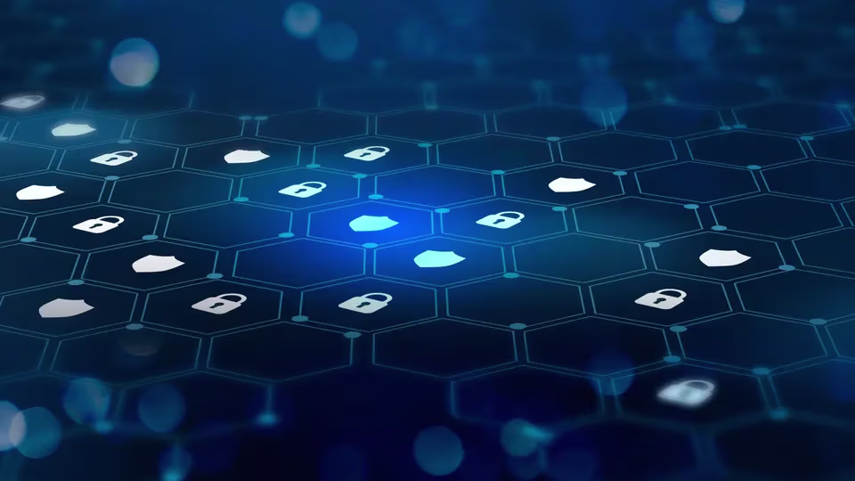 Abstract visualization of a consolidated security platform reducing tool complexity.